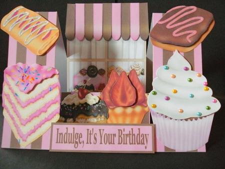 The Bakery Birthday decoupage stepper card kit by Christine Sutton