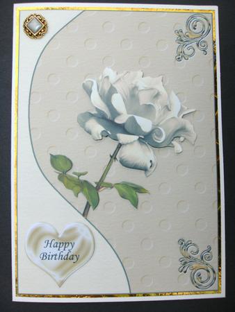 Beautiful Painted Cream Rose by Christine Sutton
