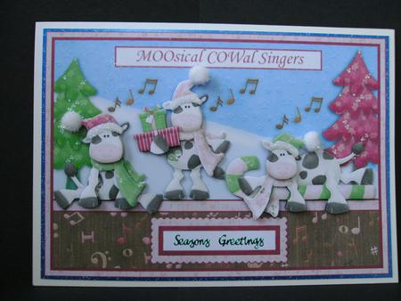 Moosical Cowol Singers Topper and Decoupage by Christine Sutton