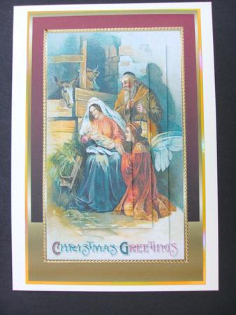 Christmas Vintage Nativity Scene Topper by Christine Sutton