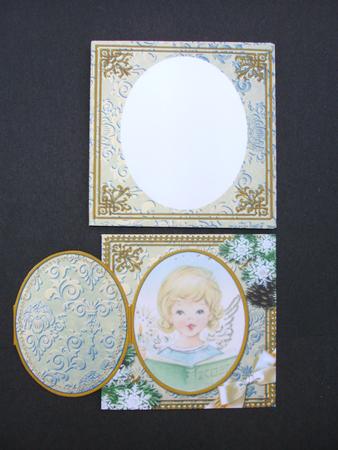 Angel Girl Snow Mini Locket Card Envelope All in One by Christine Sutton