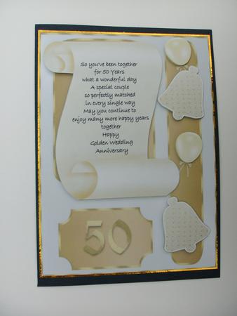 Golden Wedding Scroll by Christine Sutton