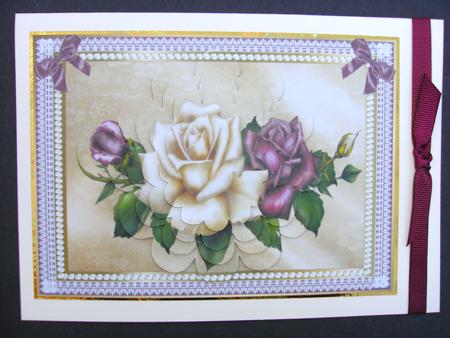 Roses and Lace Flower Shape Pyramage by Christine Sutton