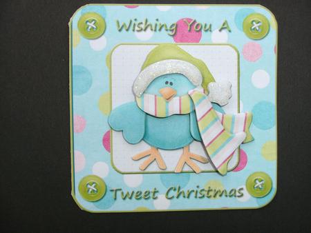 Wishing You a Tweet Christmas Quick Cut and Fold Card by Christine Sutton