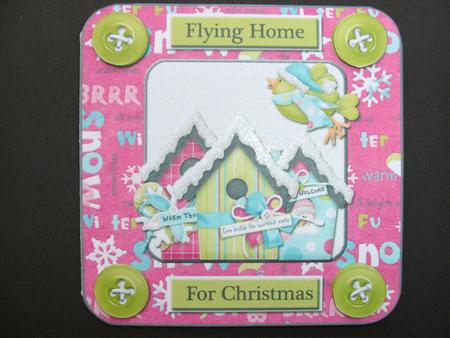 Home for Christmas Quick Cut and Fold Card by Christine Sutton