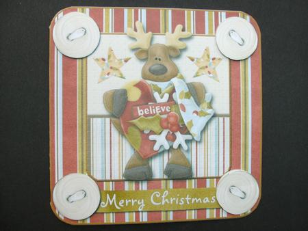 Believe in Christmas Reindeer Quick Cut and Fold Card by Christine Sutton