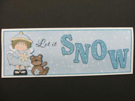 Let It Snow - Dl Decoupage Card by Christine Sutton