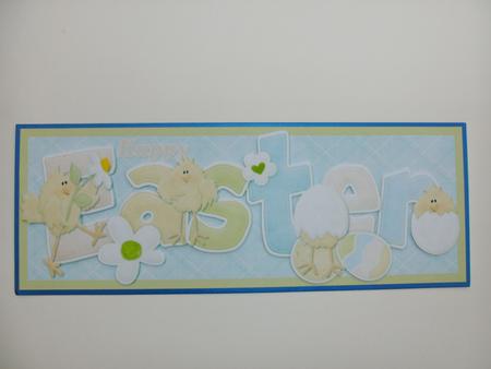Easter Chicks -  Large Dl Card by Christine Sutton