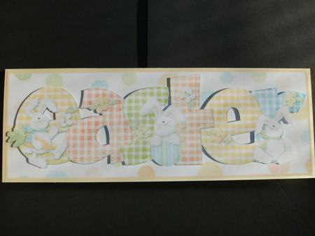 Easter Bunnies -  Large Dl Card by Christine Sutton