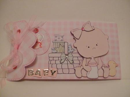Baby Girl, Gift Envelope with 3 Choices of Decoupage by Christine Sutton