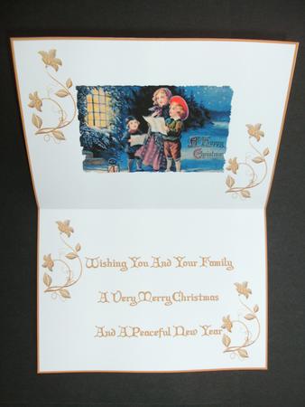 Christmas Vintage Carol Singing Insert by Christine Sutton