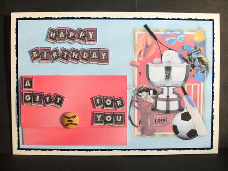 Sporty Male Birthday Pocket Card by Christine Sutton