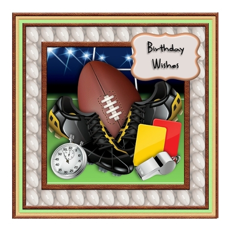 Rugby Equipment 8x8 Decoupage Mini Kit with Ages by Christine Todd