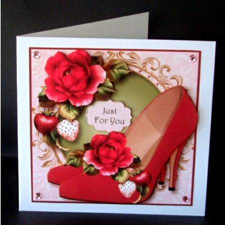 Sumptuous Shoes - Deep Pink Strawberry Rose by Christine Todd