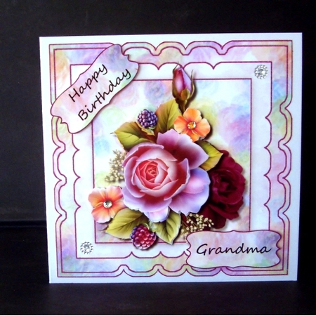 Scallop Topper English Roses by Christine Todd
