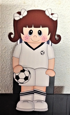 3D On the Shelf Card Kit - Little Footballer Marguerite by Christine Todd