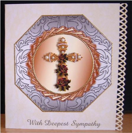 Octagon Shaped Easter/ Sympathy/ Christening Topper 8 by Christine Todd