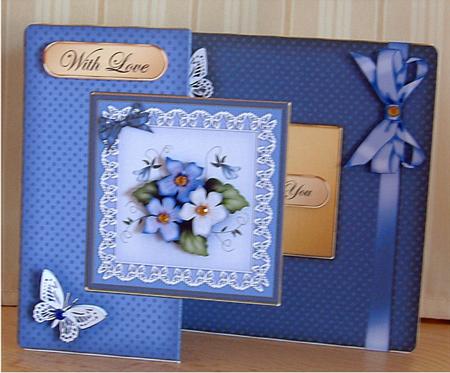 Pretty Violas Fold Back Card by Christine Todd