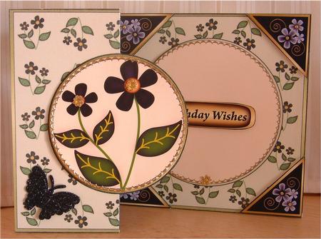 Black Flowers Fold Back by Christine Todd