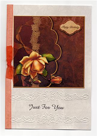 Flame Rose Envelope Card by Christine Todd