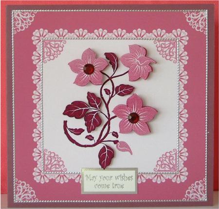 Flowers in Lace Quick Card by Christine Todd