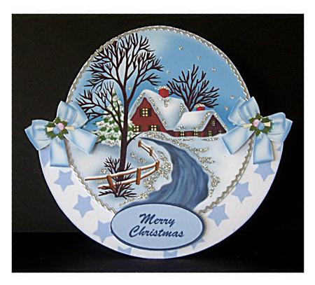 Snow Scene for Christmas with Star Rocker by Christine Todd