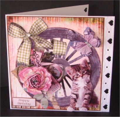 Hello My Name is Rose Kitten Topper & Decouapge by Christine Todd