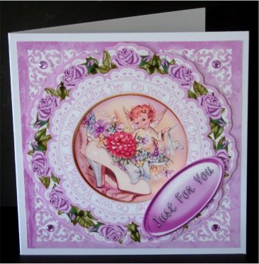 Shoe Fairy Wedding Day 8in Doily Shaker Cf Mini Kit by Christine Todd