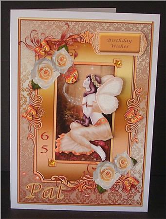 Golden Fairy with Butterfly Card Front by Christine Todd