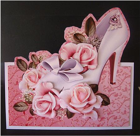 Wedding Shoe Over the Edge Card Mini Kit by Christine Todd