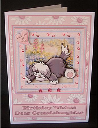 Chilled Out Dog 8x8 Mini Kit & Decoupage by Christine Todd
