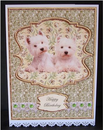 Two Westies by Christine Todd