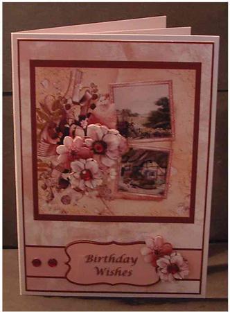 Cottage Garden Views Card and Decoupage by Christine Todd