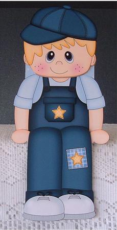 3D on the Shelf Card Kit - Little Boy Kev by Christine Todd