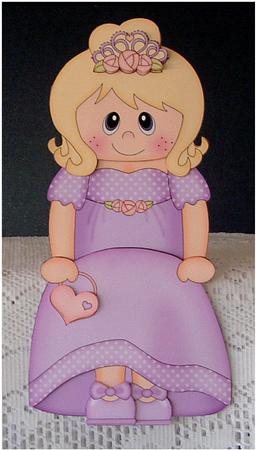 3D on the Shelf Card Kit - Leigh Bridesmaid/prom Girl by Christine Todd