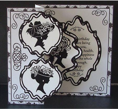 Fold Back Pop-up victorian Ladies by Christine Todd