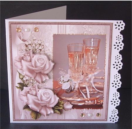 Anniversary Wishes Card with Decoupage by Christine Todd