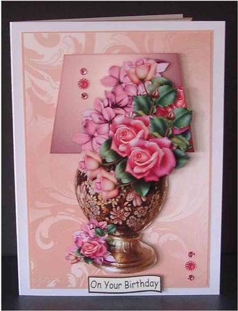 Beautiful Vintage Lamp & Roses Mini Kit by Christine Todd