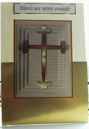 Words Are Never Enough Gold Cross by Christine Watson