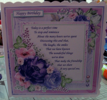 A PERFECT TIME Lilac 7.5 Decoupage & Insert Mini Kit Various Occasions by Christine Wellard