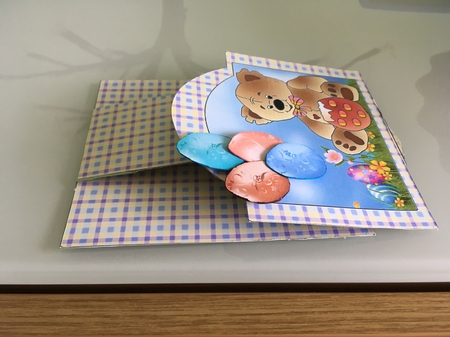 Easter Ted Easel Card by Christine Wolfe