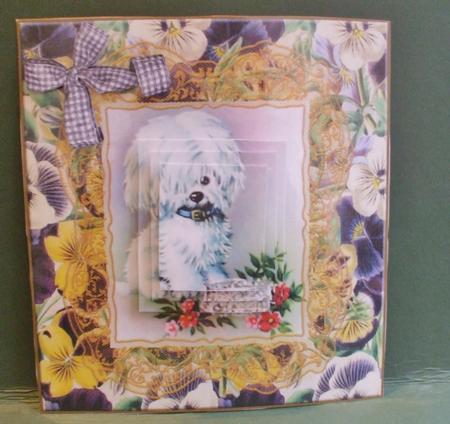 Vintage Mop Puppy Topper & Pyramid Layer by Christine Young