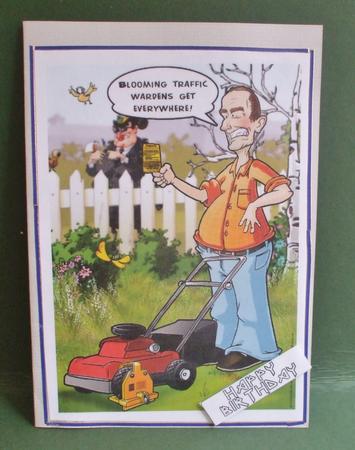 Lawn Mower Dude A4 by Christine Young