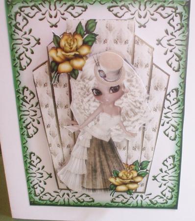 Elegant Blank Card Base 10 by Christine Young