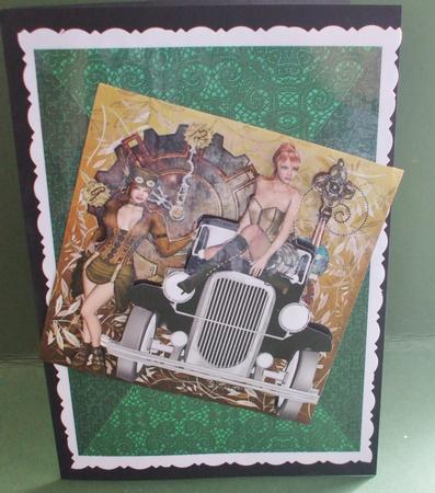 Motorised Beauties Steampunk 8x8 Topper by Christine Young