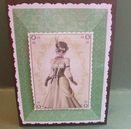 Mint Green Lace Quad Angle A4 Backing Paper by Christine Young
