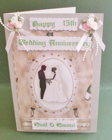 Celebration Champagne and Pearl Card Front by Christine Young