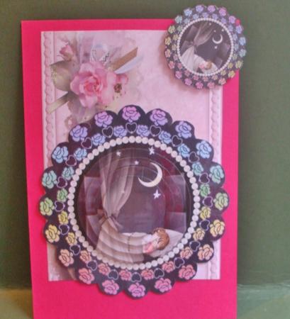 Sleeping Princess Card Front with Pyramid Layers by Christine Young