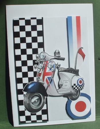 Mod Squad Scooter/moped A4 by Christine Young