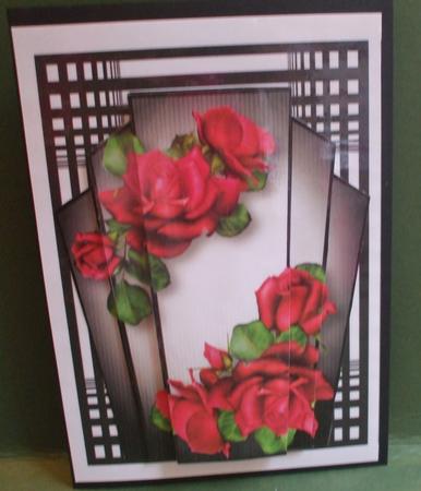 Art Deco Stacker Topper - Celebration Roses by Christine Young